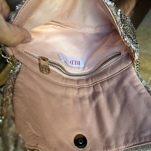 Beautiful Red Valentino Sequin Crossbody/ Clutch - Picture 6 of 7